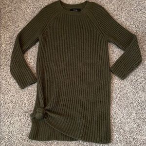 Olive Green Sweater (can be worn as a dress)